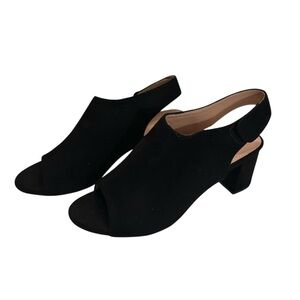 Elegant Black Women's Slingback Shoes